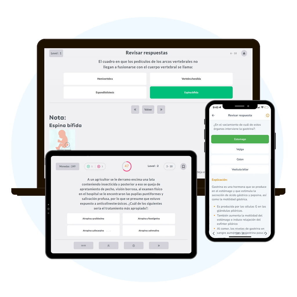DiosDoctor para ENURM en computadora, tablet y móvil — misma suscripción